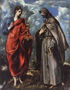 El Greco SS.John the Evangelist and Francis Spain oil painting artist